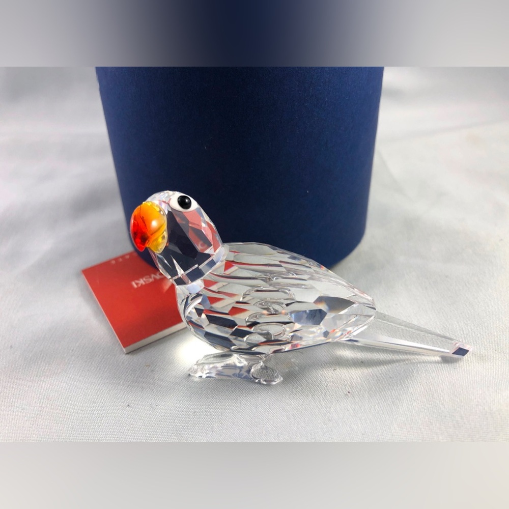 Swarovski Crystal Figurine Parrot #294047, 7621 NR 000 009, Mint in box